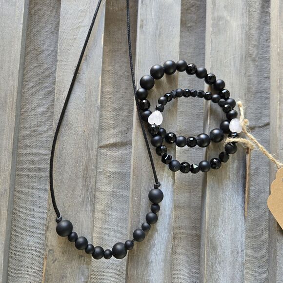 Crystal Healing Power Bracelets Bundle Onyx, Tiger Eye, Amethyst, Glass Beads... - Picture 12 of 13